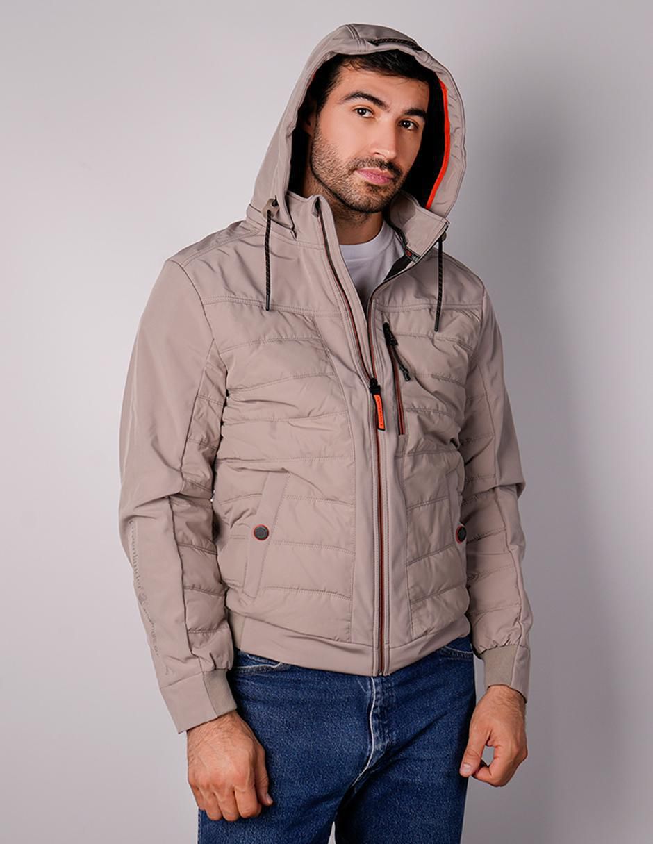 Chamarra capitonada capucha desmontable para hombre 6