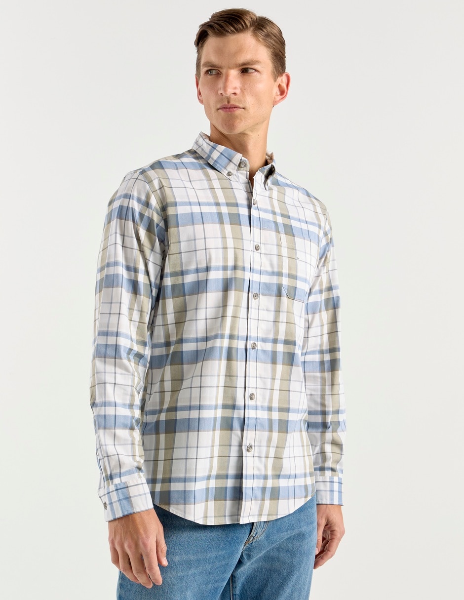Camisa casual de algodón manga larga para hombre 2