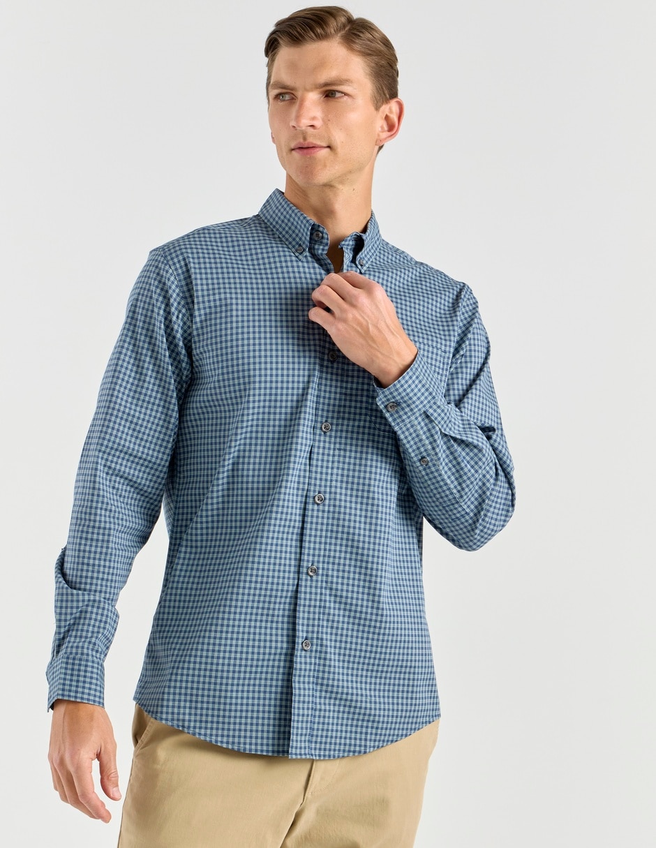 Camisa casual manga larga para hombre 2