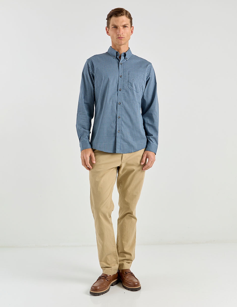 Camisa casual manga larga para hombre 3