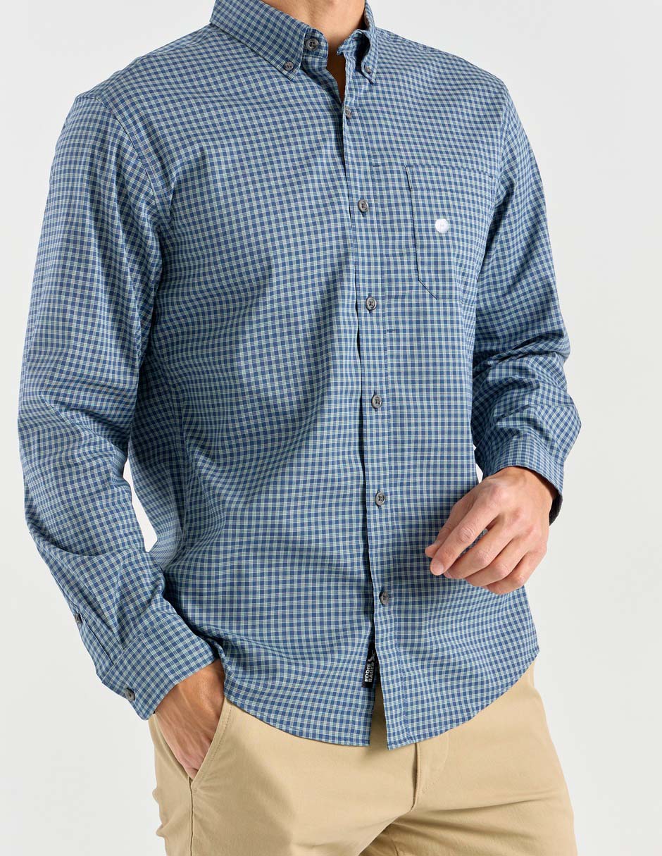 Camisa casual manga larga para hombre 4