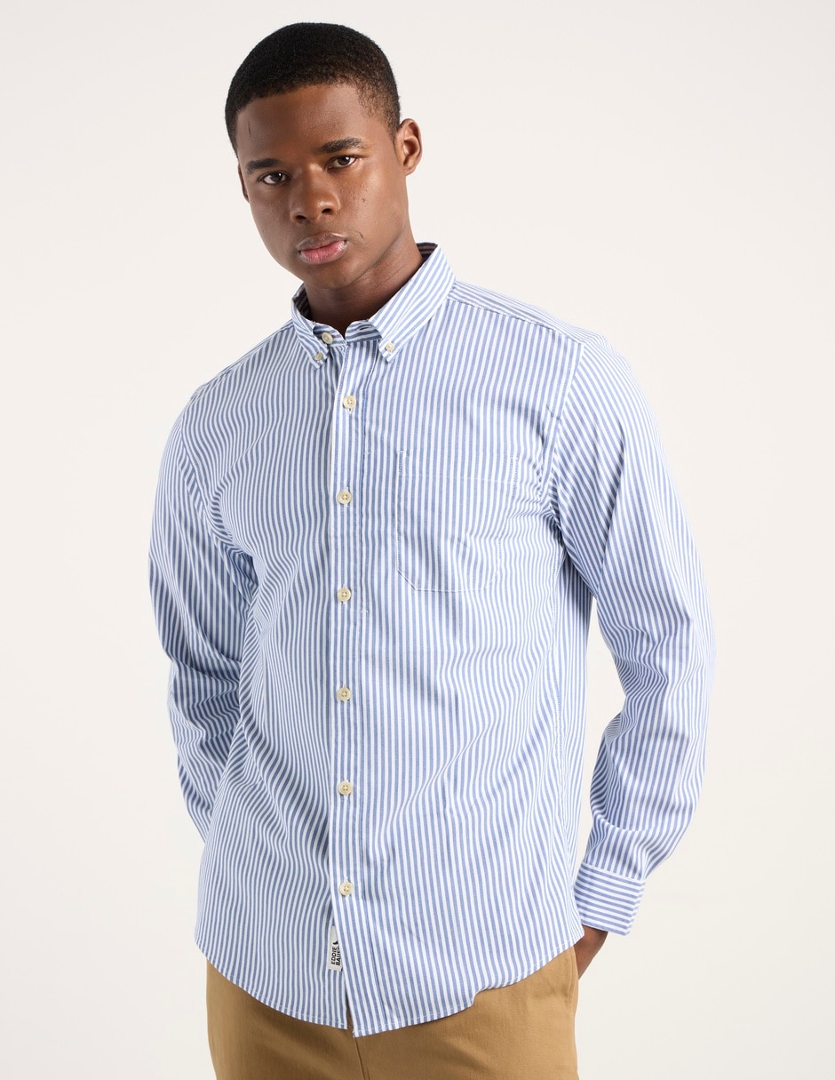 Camisa casual de algodón manga larga para hombre 2