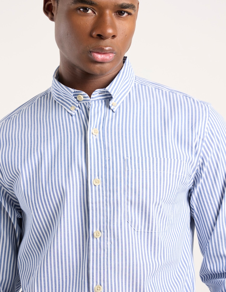 Camisa casual de algodón manga larga para hombre 4