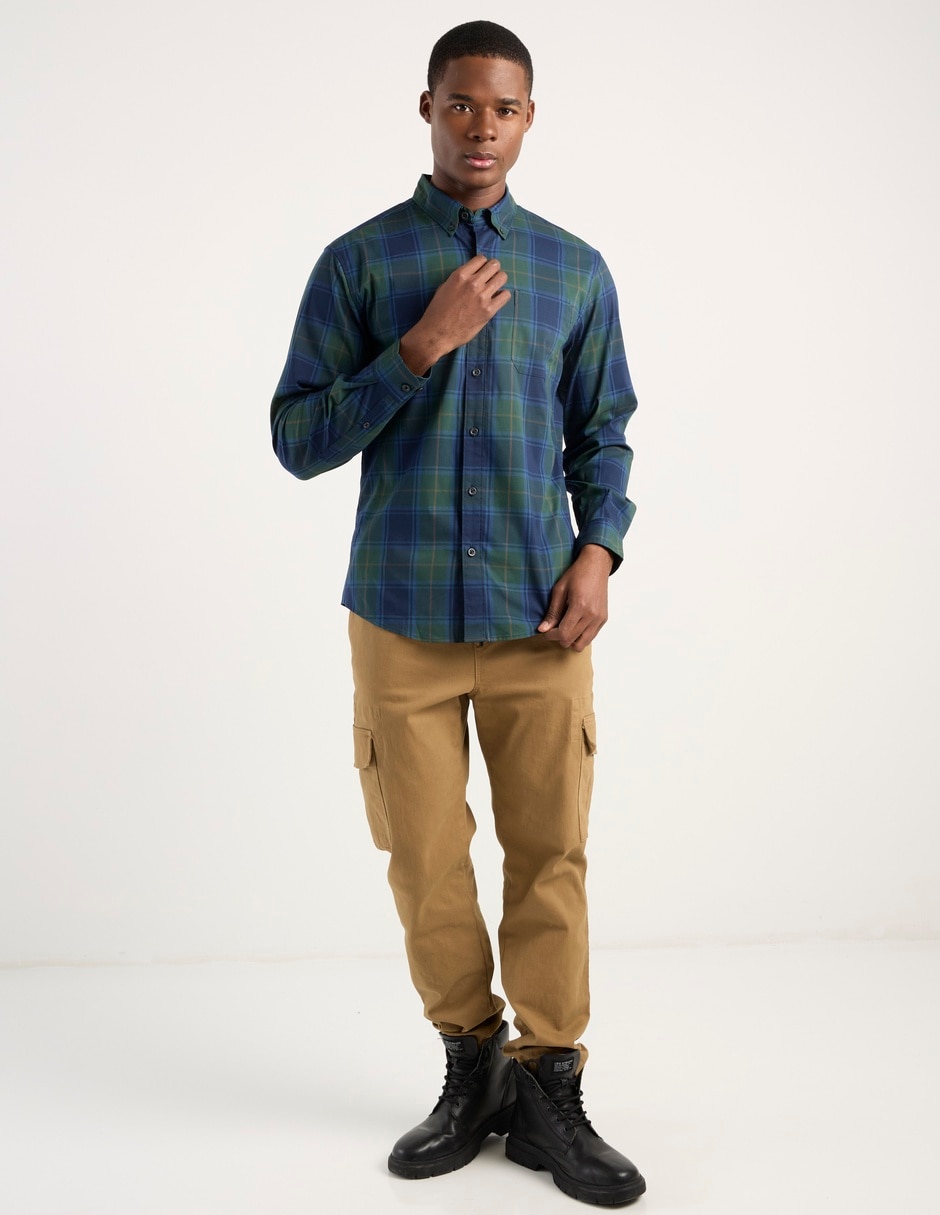 Camisa casual manga larga para hombre 3