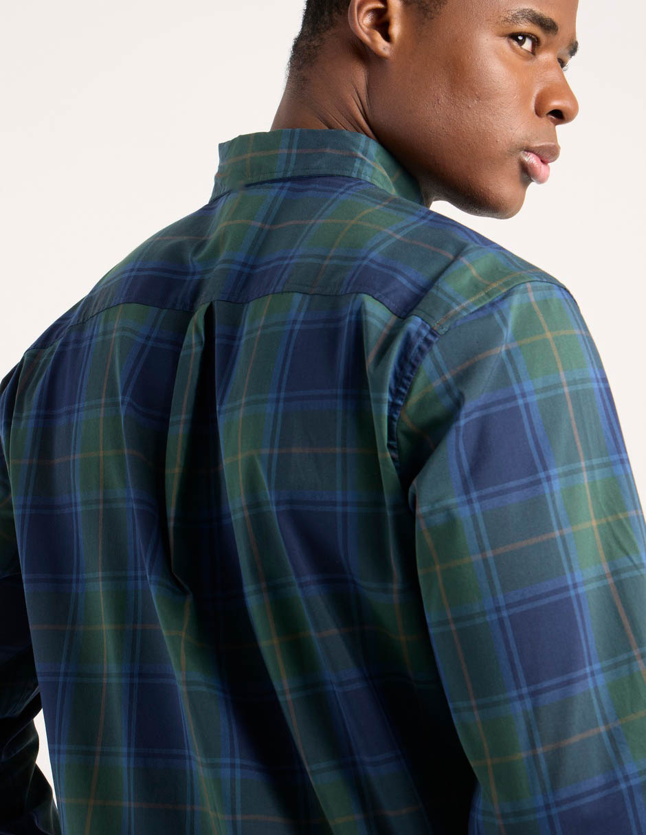 Camisa casual manga larga para hombre 5