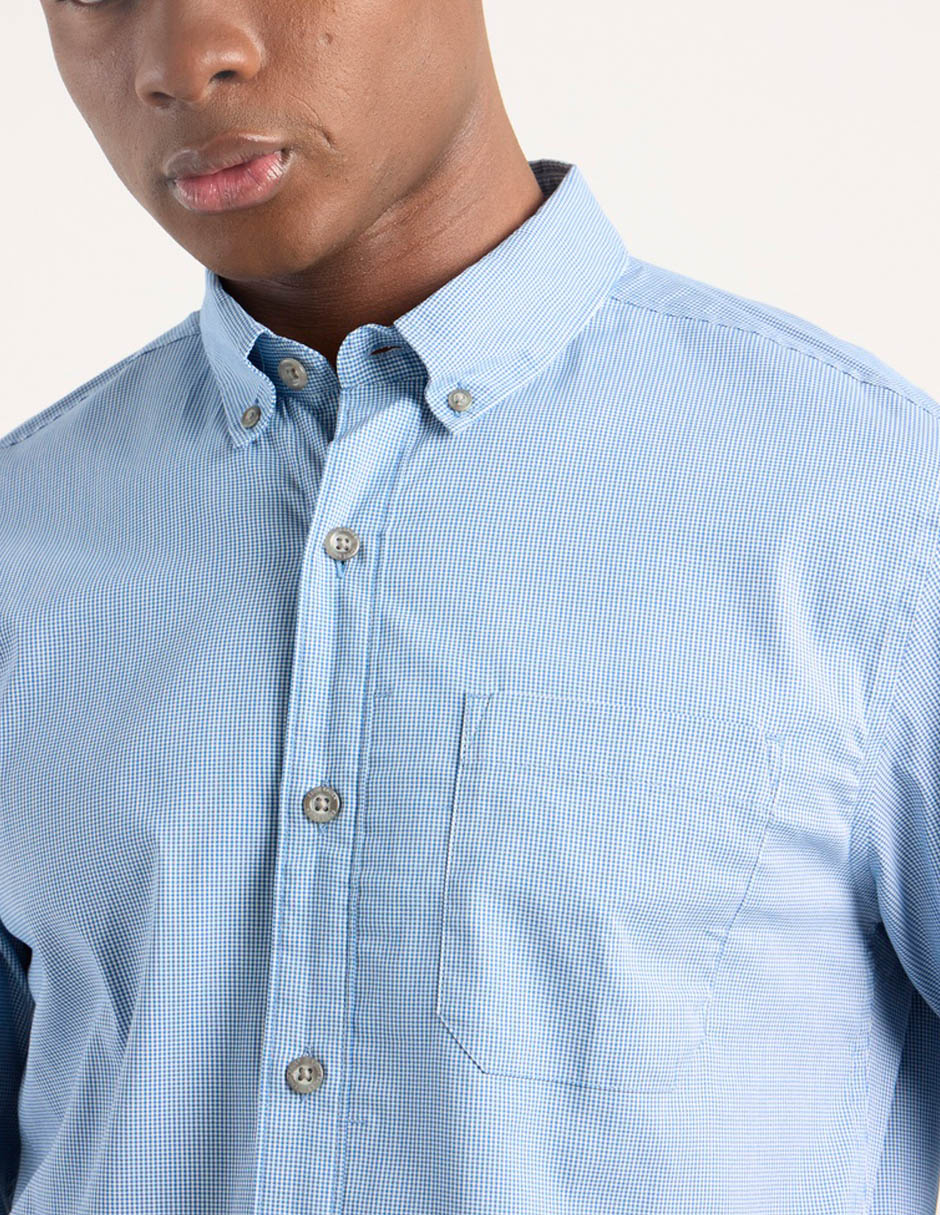 Camisa casual manga larga para hombre 4