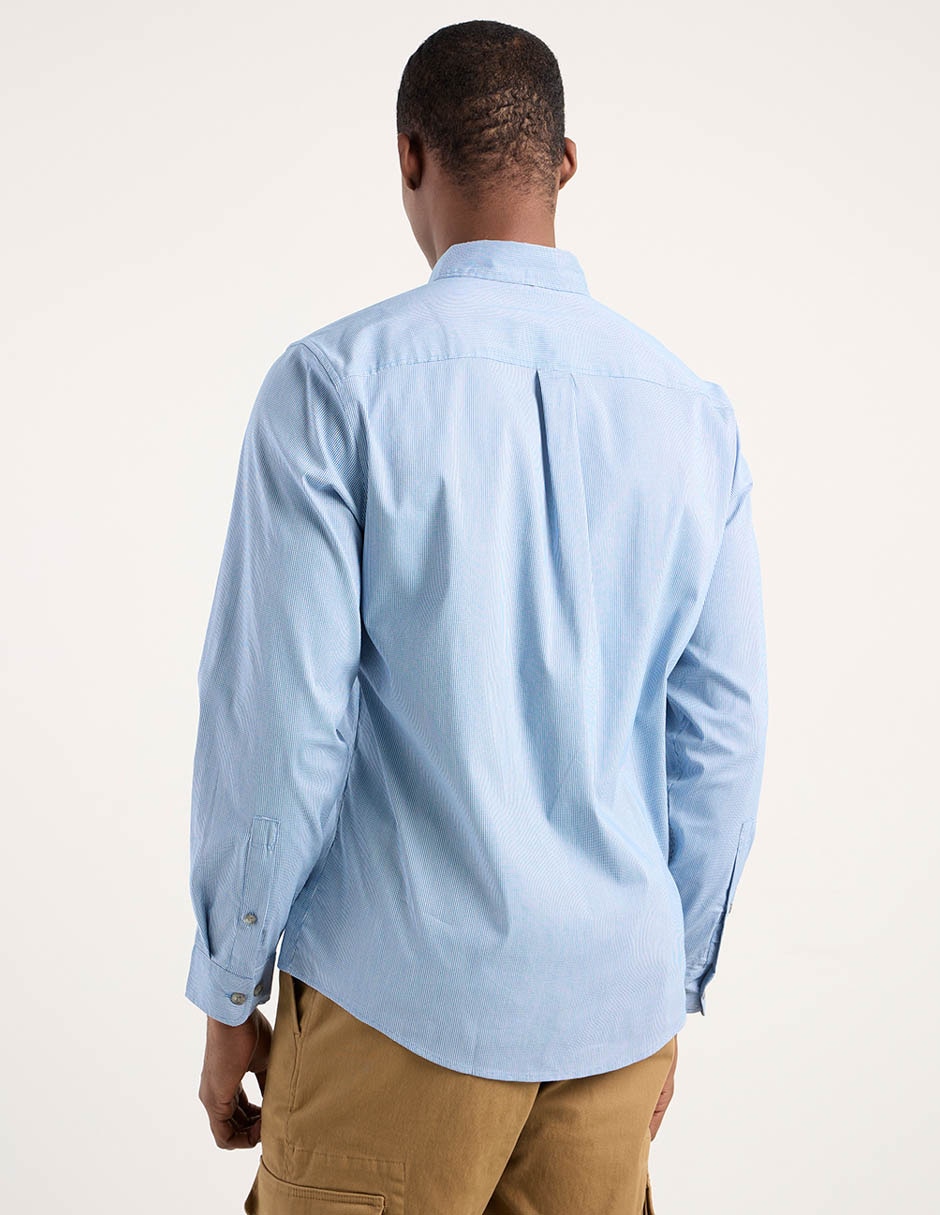 Camisa casual manga larga para hombre 6