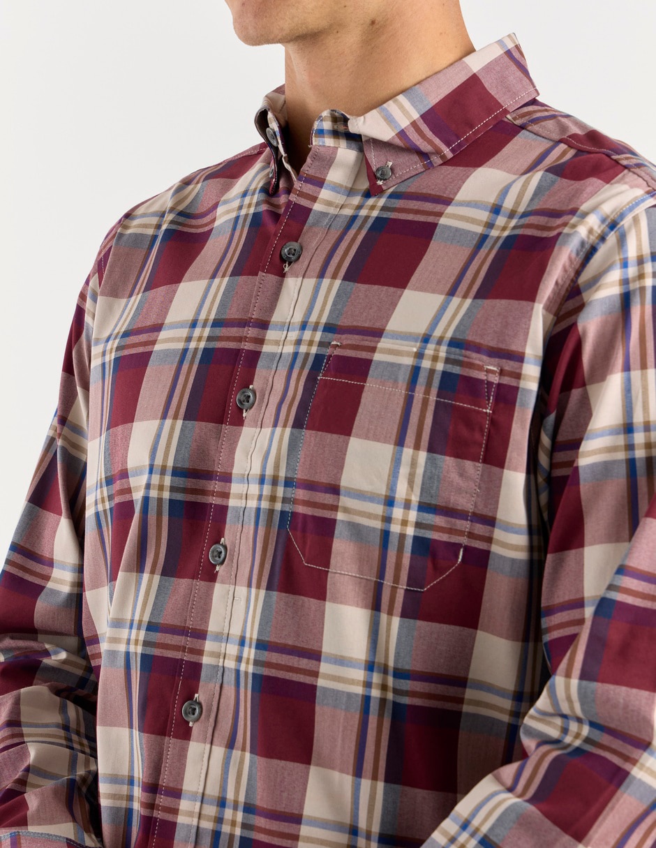 Camisa casual de algodón manga larga para hombre 4