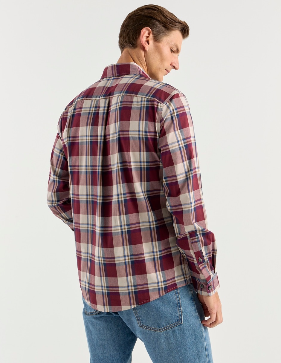 Camisa casual de algodón manga larga para hombre 6