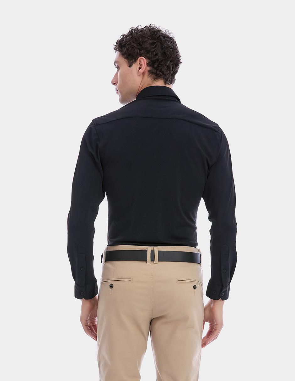 "camisa/sobrecamisa" business casual vittorio forti "de" (si aplica) poliéster "manga" larga "para hombre"