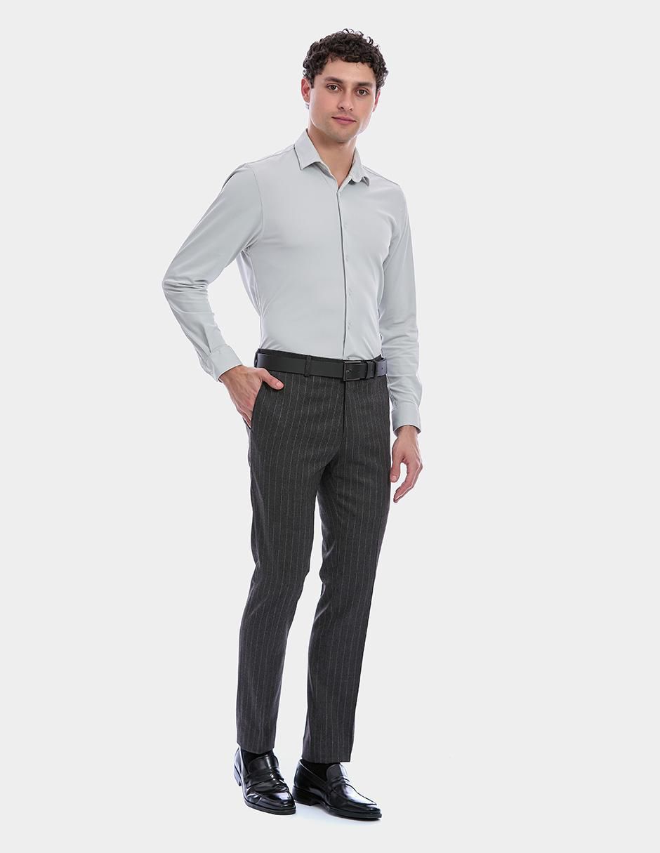 Camisa business casual manga larga para hombre 2