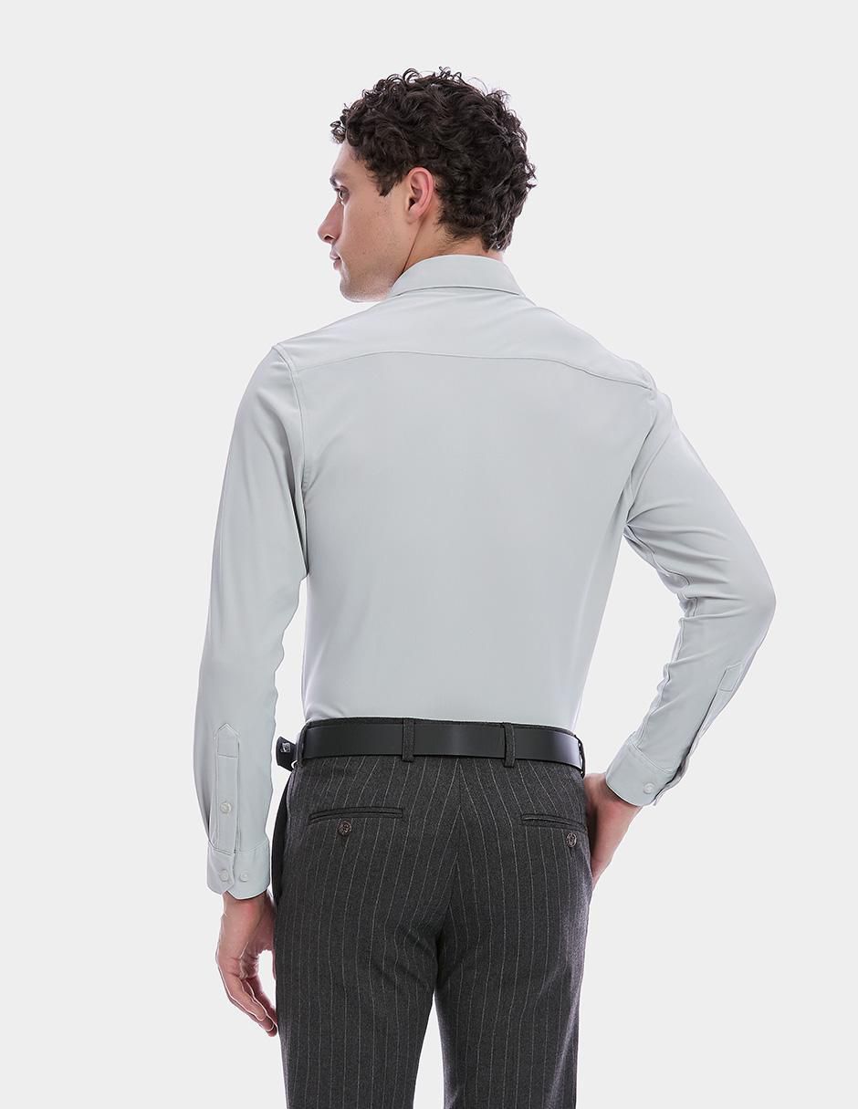 Camisa business casual manga larga para hombre 3