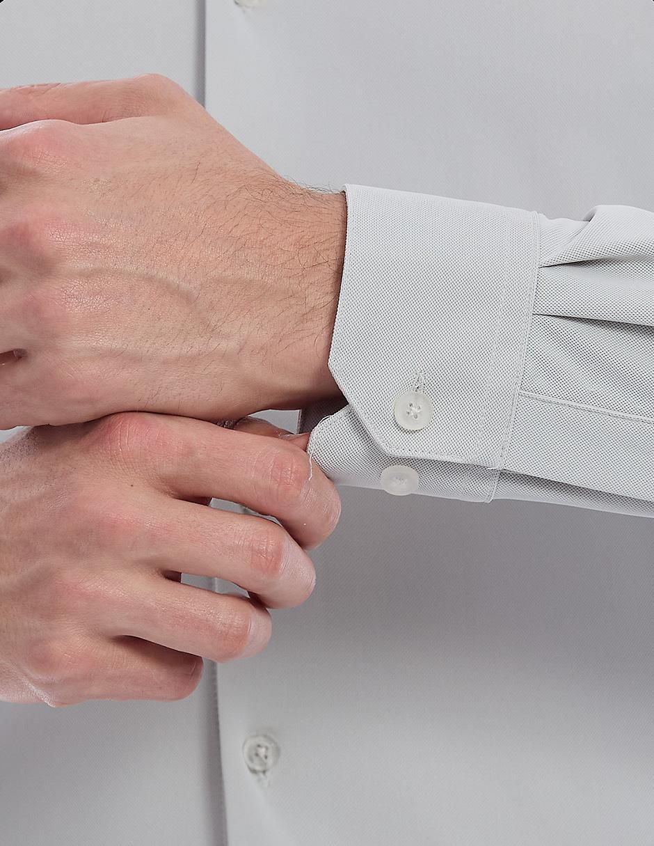 Camisa business casual manga larga para hombre 5