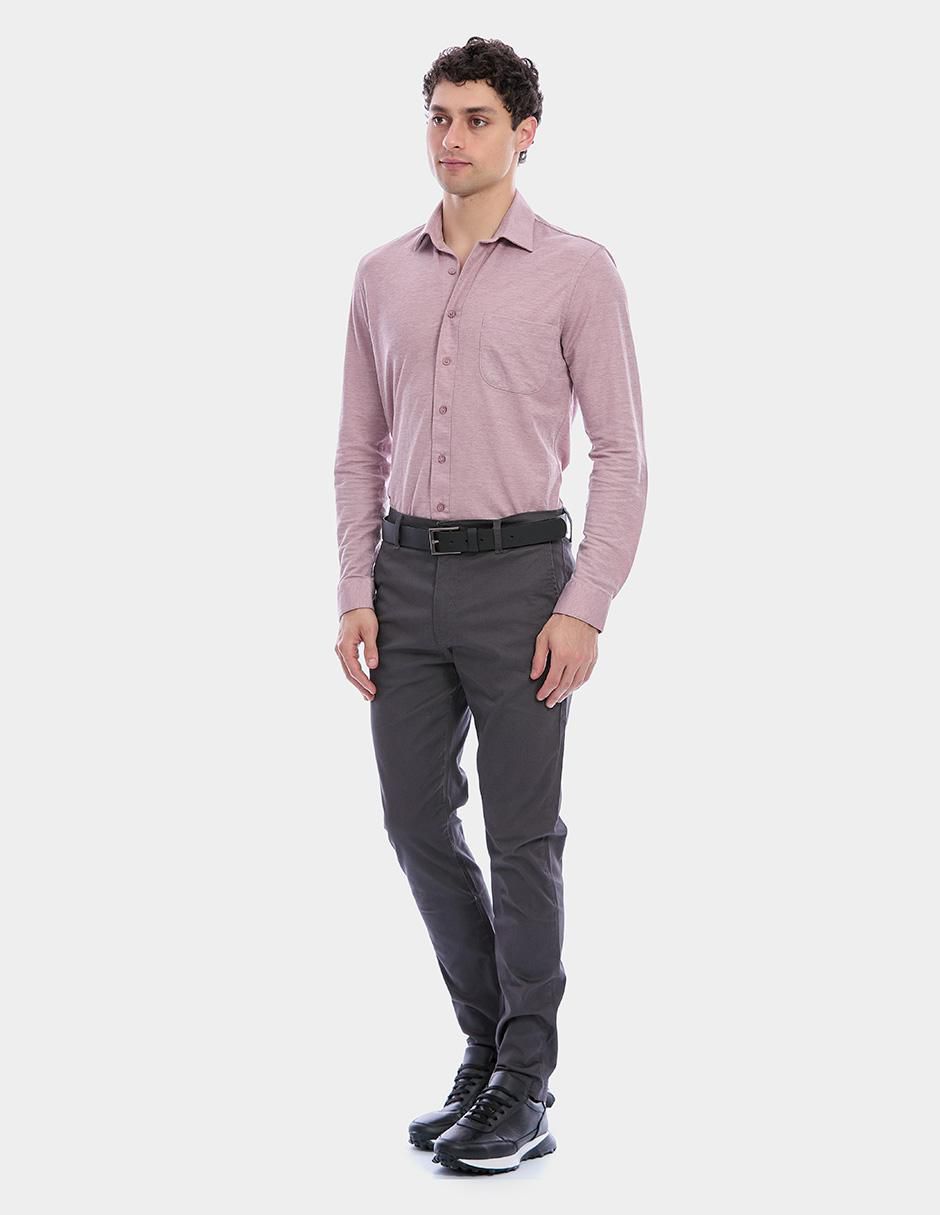 Camisa business casual manga larga para hombre 2