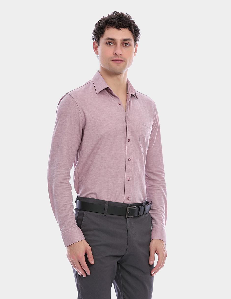 Camisa business casual manga larga para hombre 3