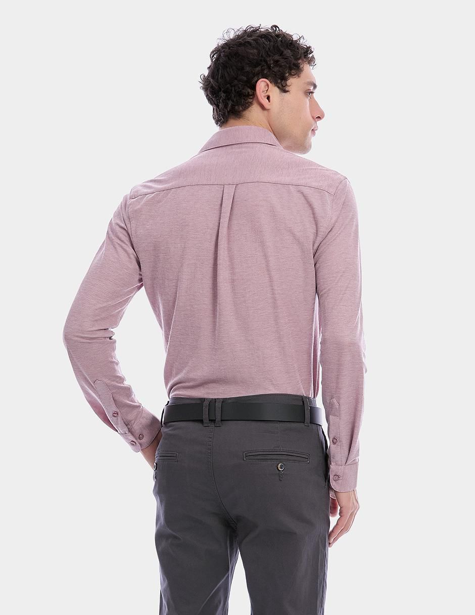 Camisa business casual manga larga para hombre 4