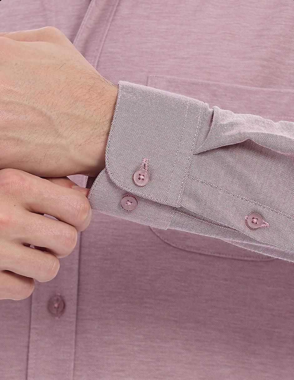 Camisa business casual manga larga para hombre 5