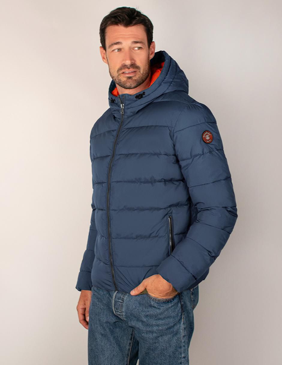Chamarra capitonada con capucha para hombre 3