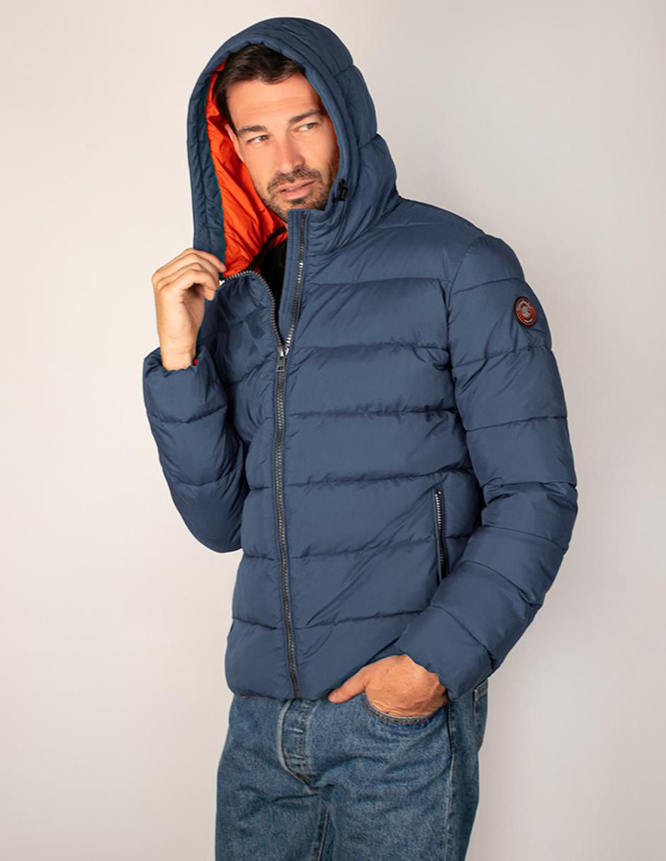 Chamarra capitonada con capucha para hombre 5