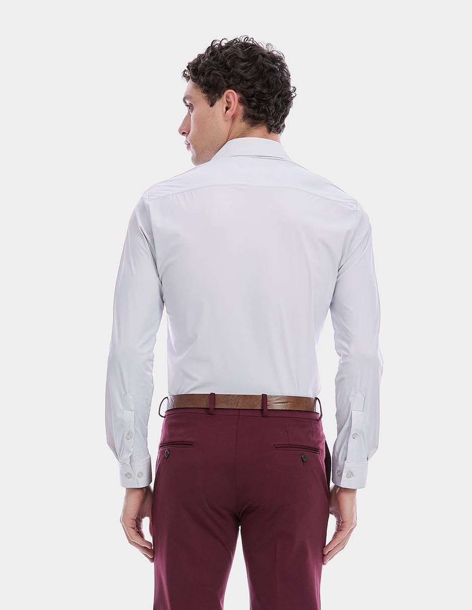 Camisa business casual manga larga para hombre 4