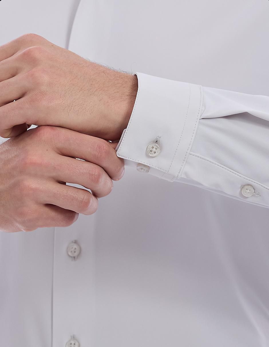 Camisa business casual manga larga para hombre 6