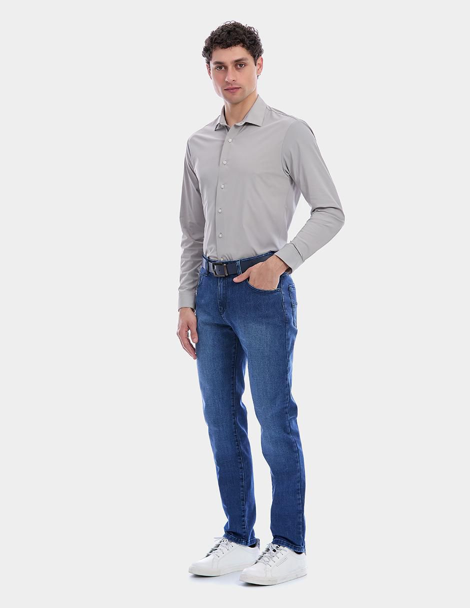 "camisa/sobrecamisa" business casual vittorio forti "de" (si aplica) mezcla de materiales "manga" larga "para hombre"