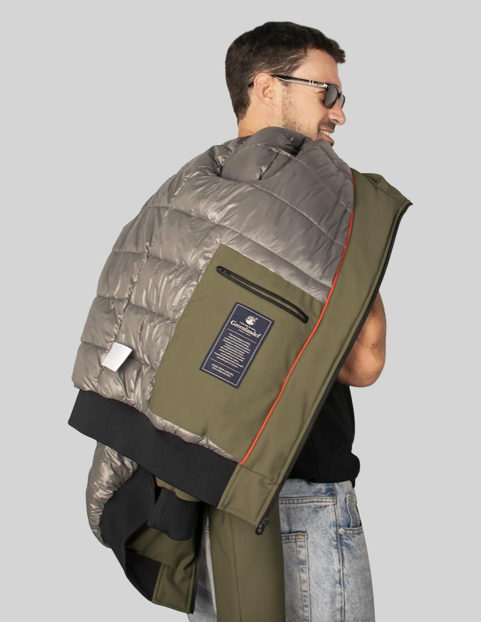 "chamarra" bomber greenlander sin familia o colección no "de" poliéster sin capucha "para hombre"