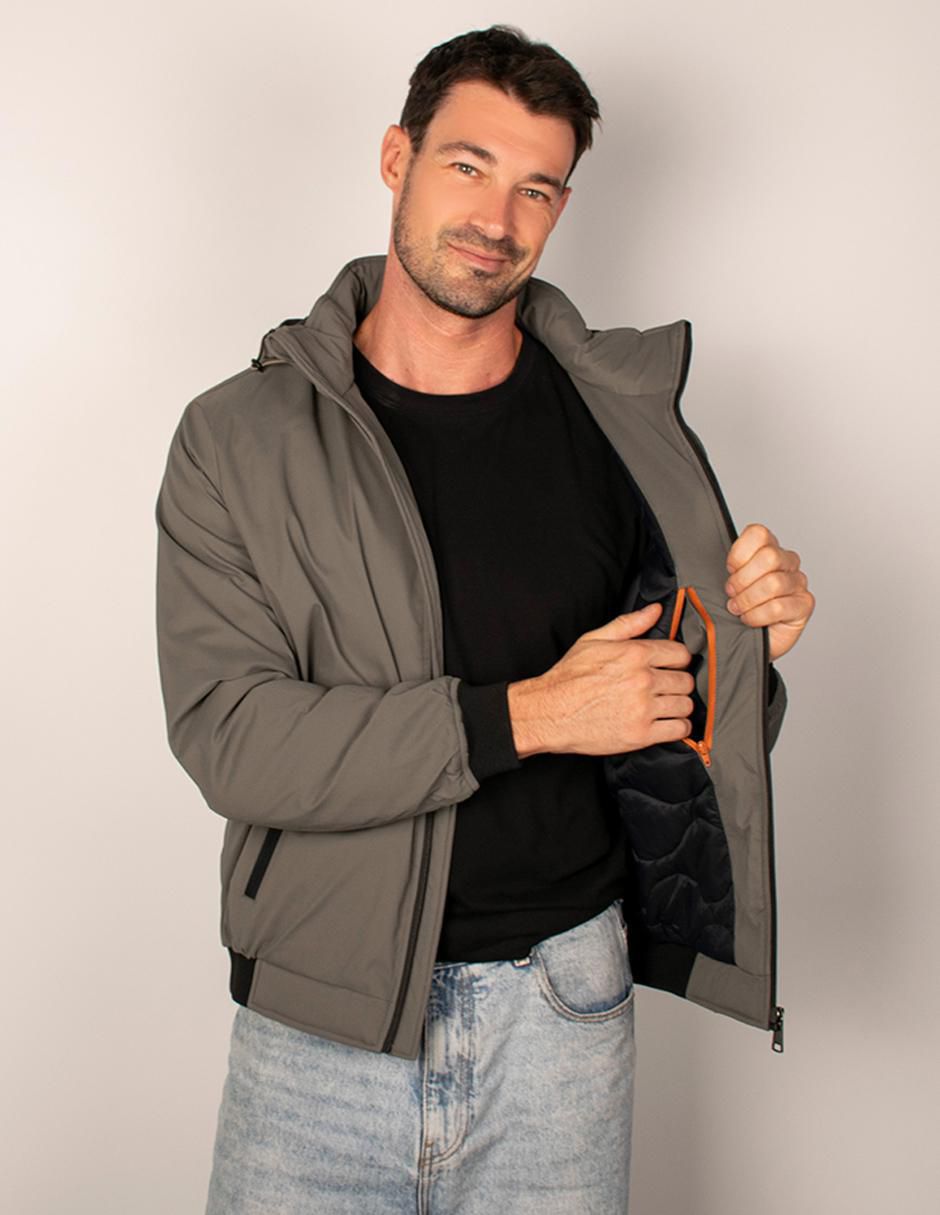 "chamarra" bomber greenlander sin familia o colección no "de" poliéster capucha desmontable "para hombre"