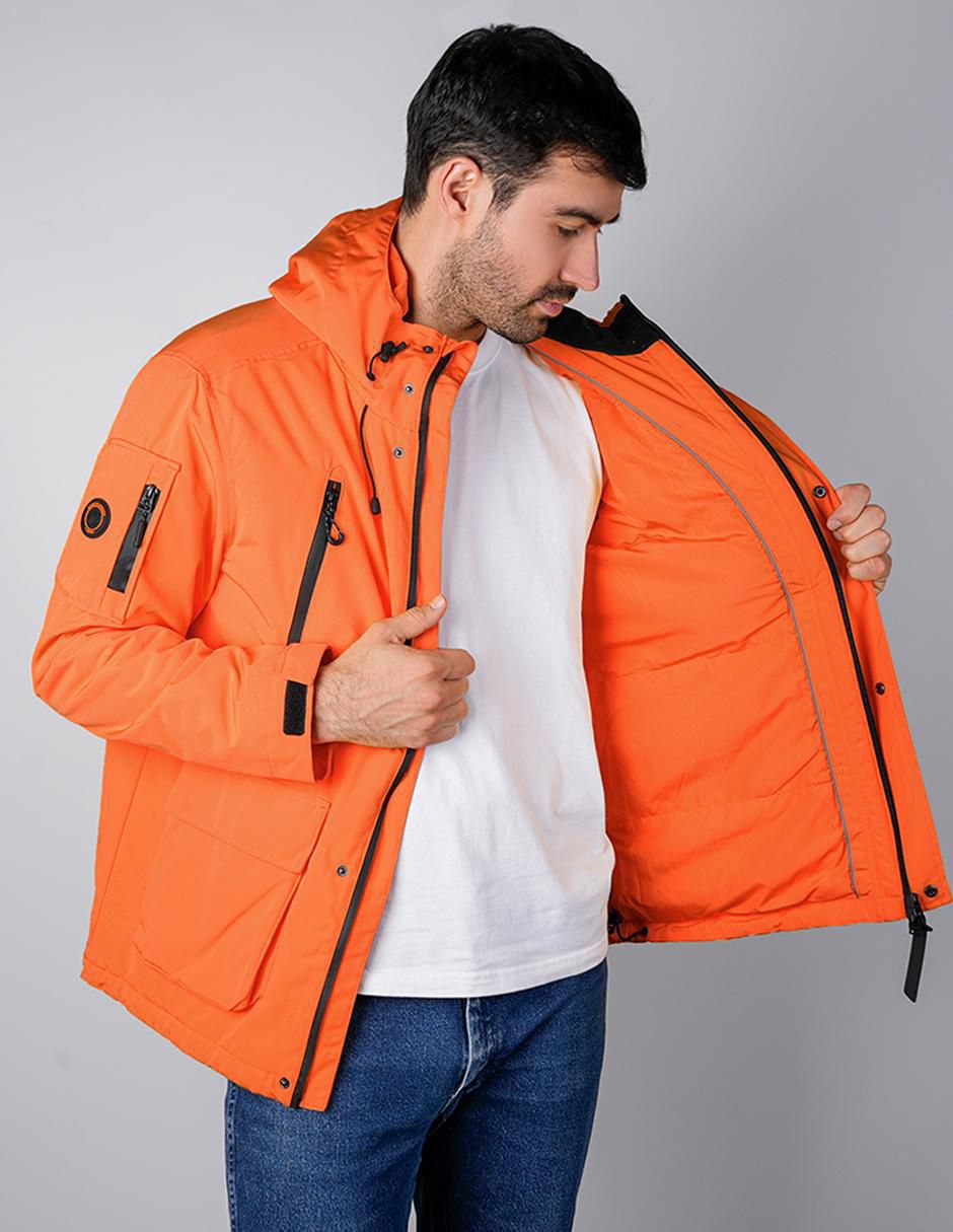"chamarra" parka greenlander sin familia o colección no "de" poliéster con capucha "para hombre"