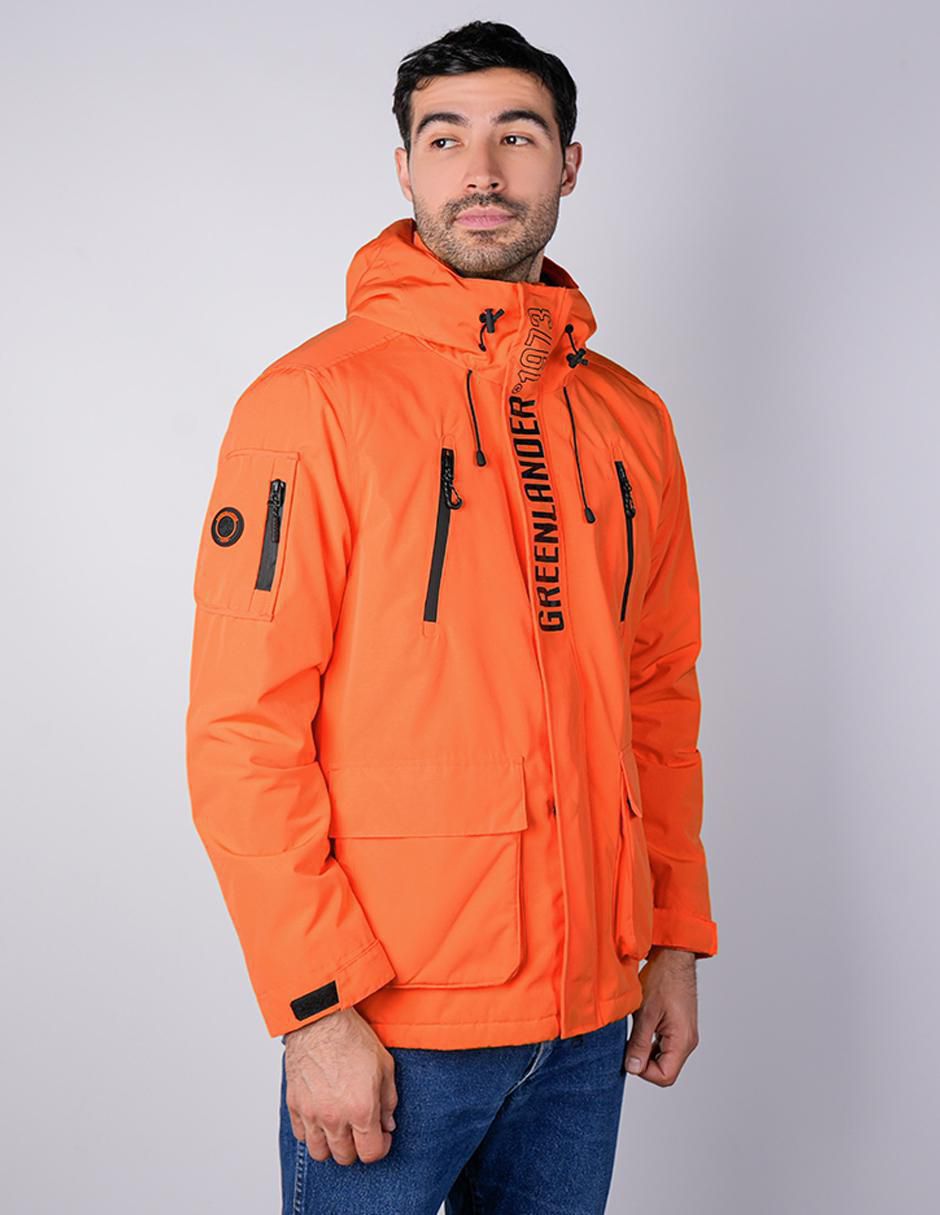 "chamarra" parka greenlander sin familia o colección no "de" poliéster con capucha "para hombre"