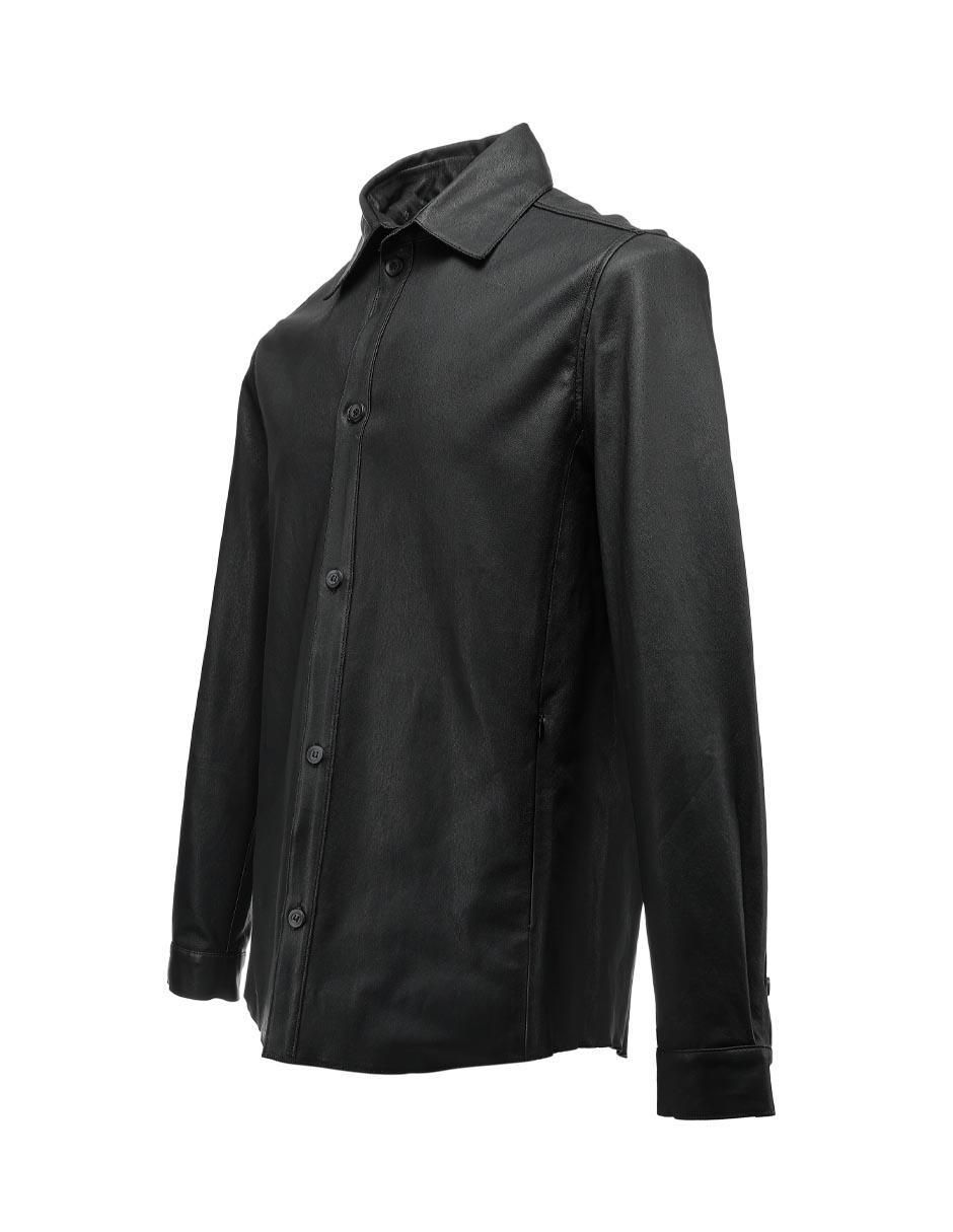 Chamarra casual de piel para hombre 2