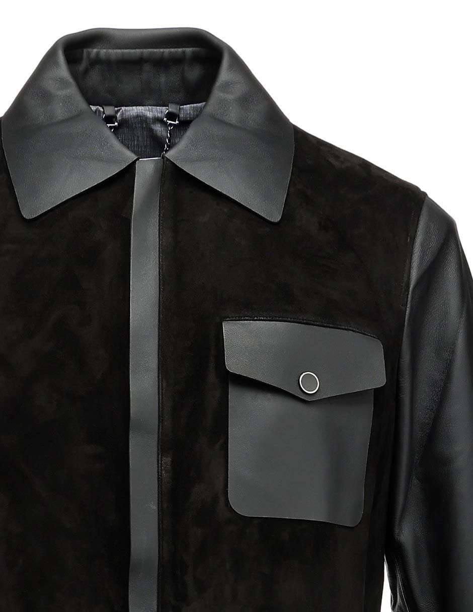 Chamarra casual de piel para hombre 6