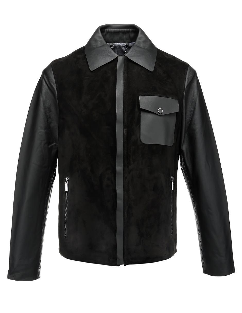 Chamarra casual de piel para hombre 7