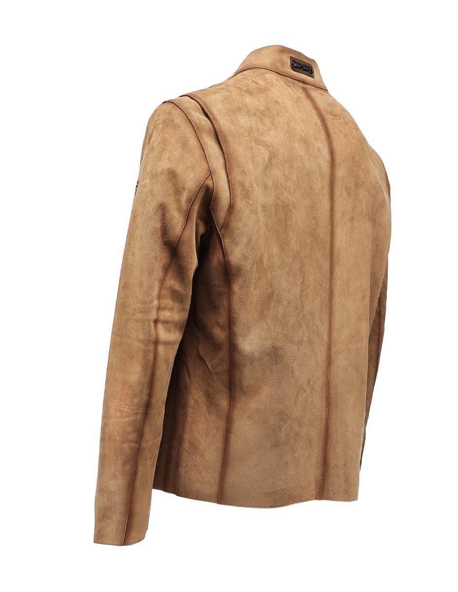 Chamarra casual de piel para hombre 2