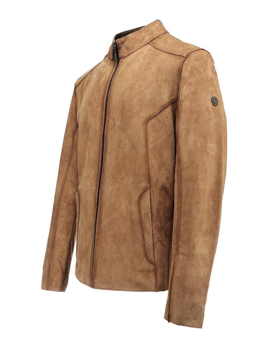 Chamarra casual de piel para hombre 4