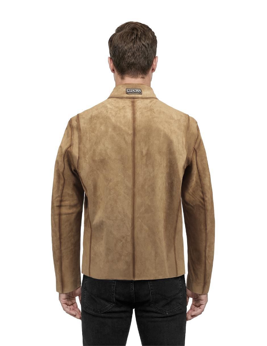 Chamarra casual de piel para hombre 5