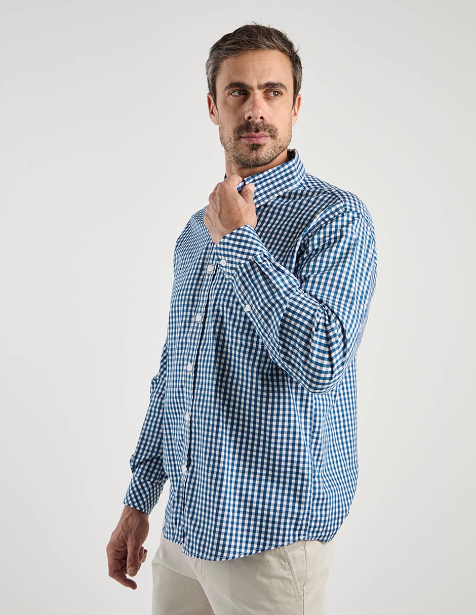 Camisa casual de algodón manga larga para hombre 2