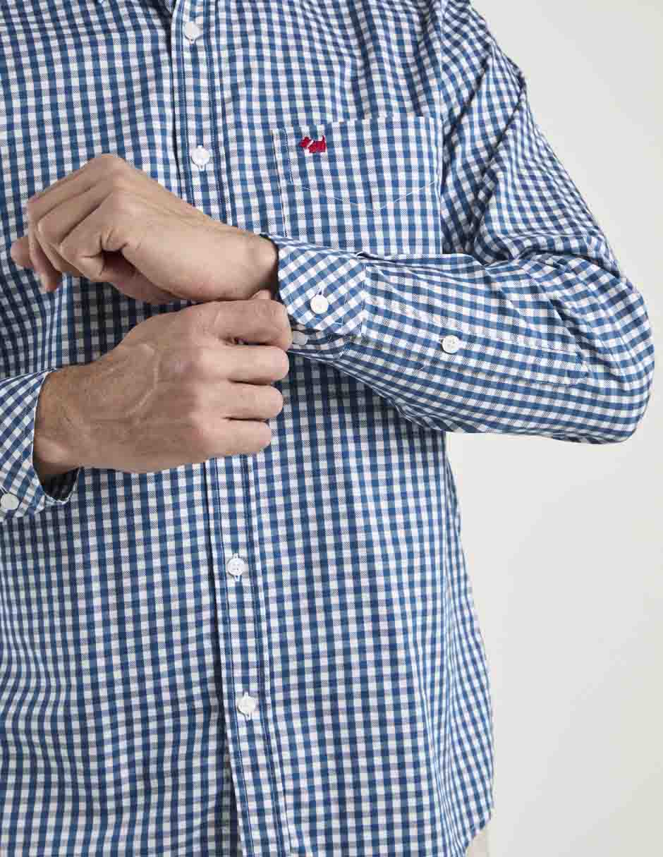 Camisa casual de algodón manga larga para hombre 5