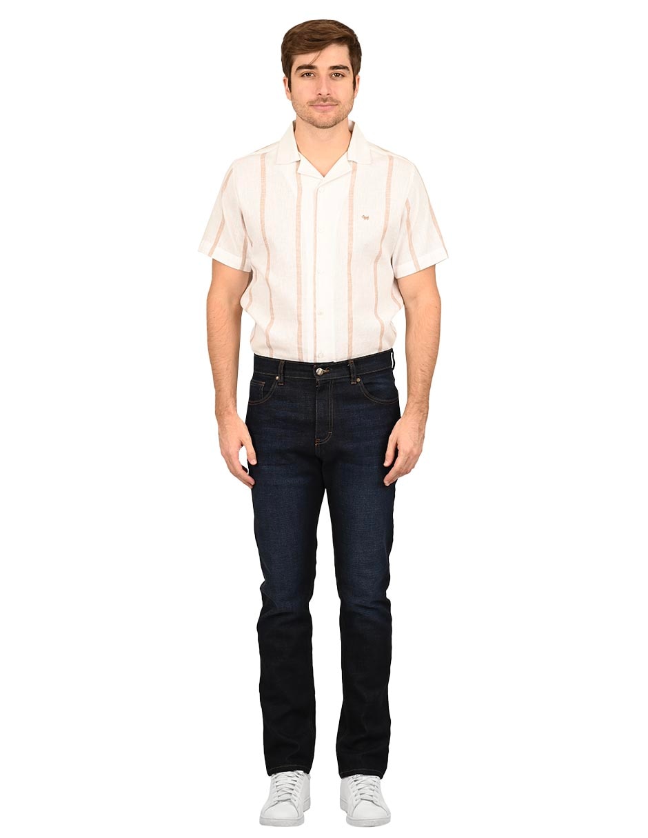 Jeans slim M28466 lavado obscuro para hombre 2
