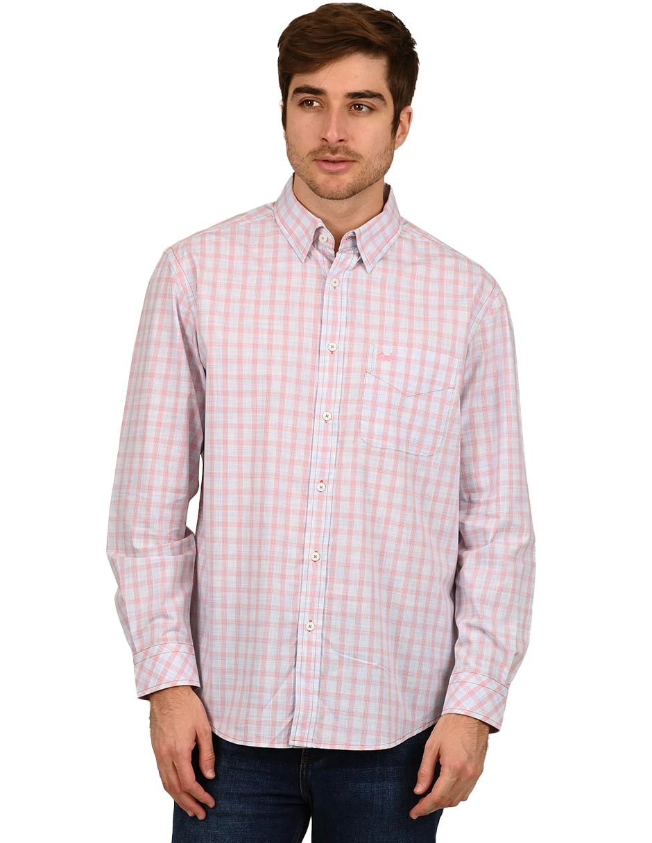 Camisa casual de algodón manga larga para hombre 4