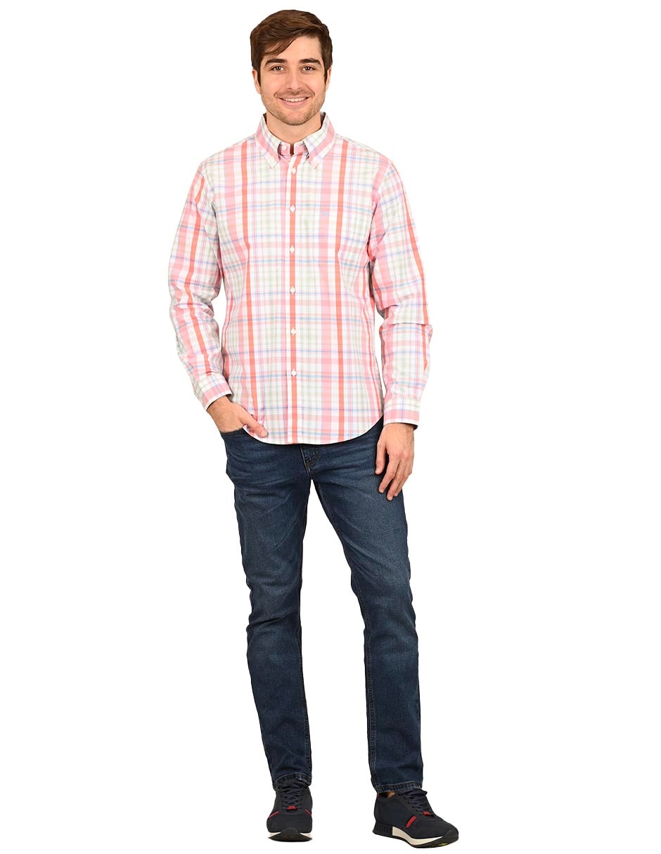 Camisa casual de algodón manga larga para hombre 2