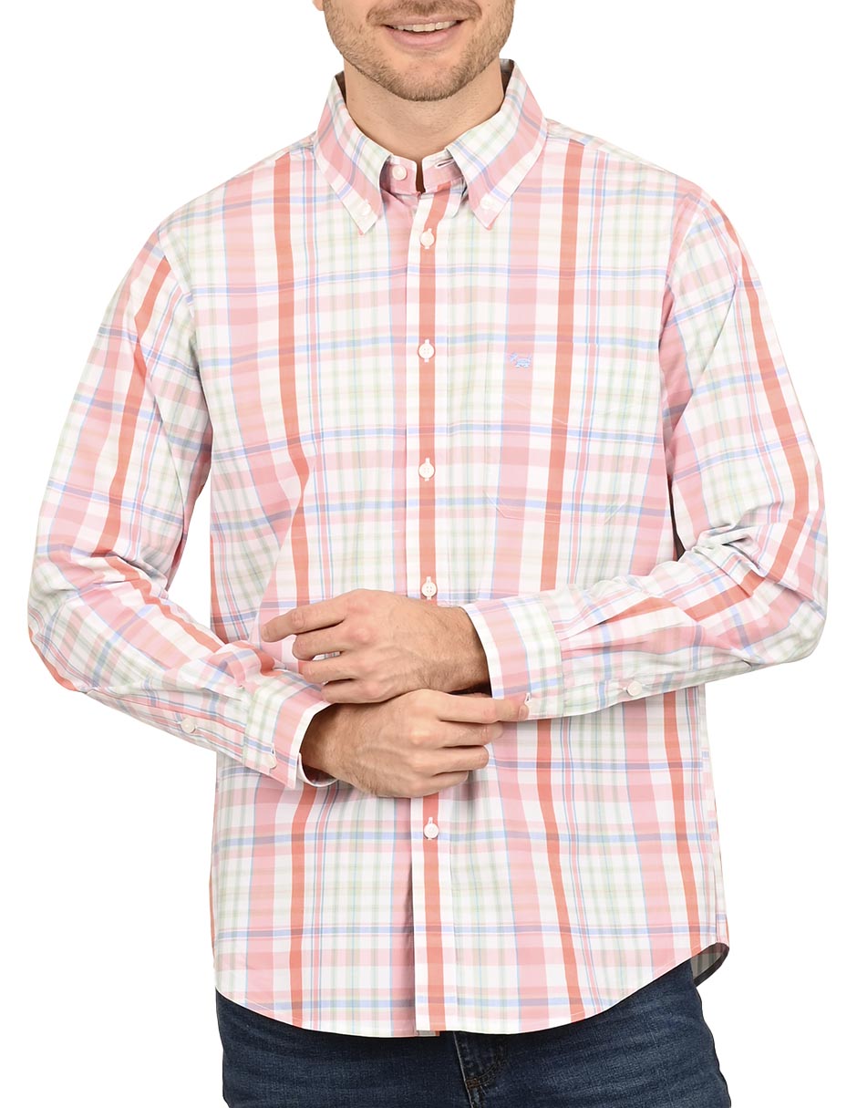 Camisa casual de algodón manga larga para hombre 4