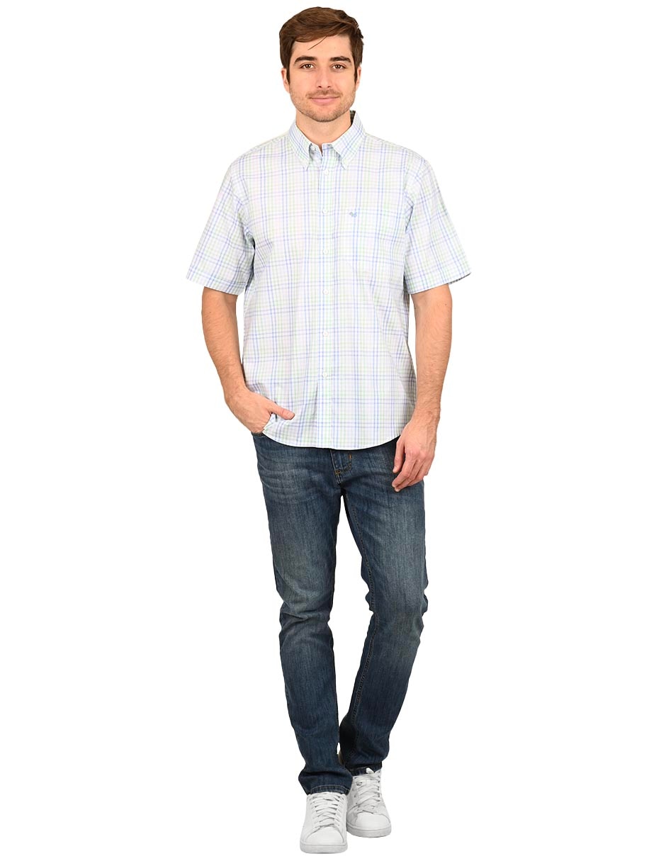 Camisa casual de algodón manga corta para hombre 2
