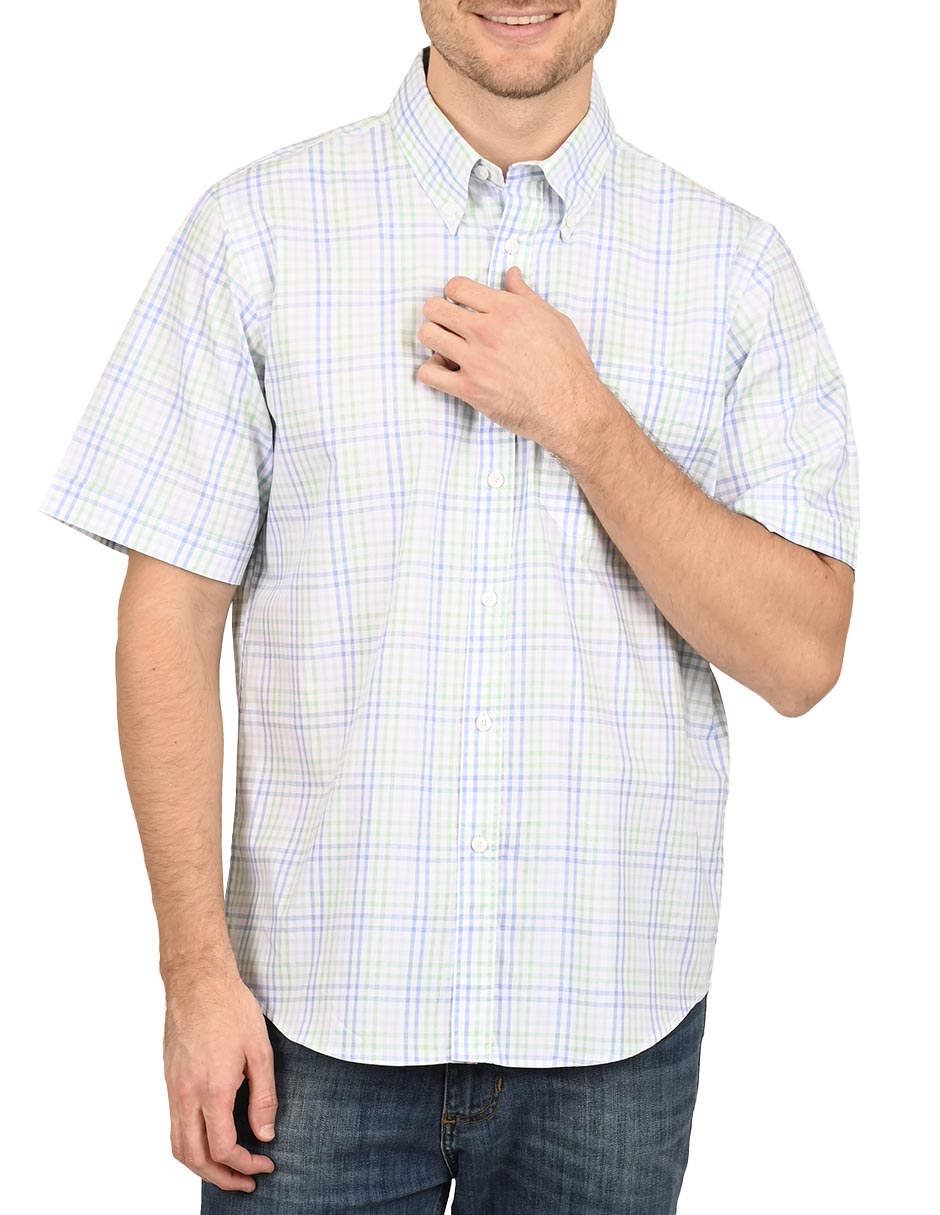 Camisa casual de algodón manga corta para hombre 4