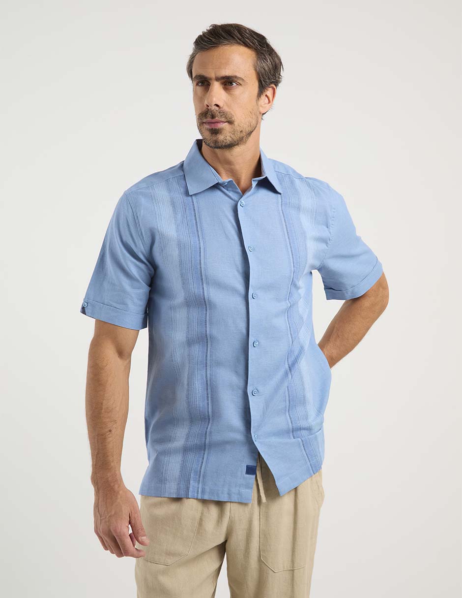 Camisa casual de lino manga corta para hombre Camisa casual de lino manga corta para hombre