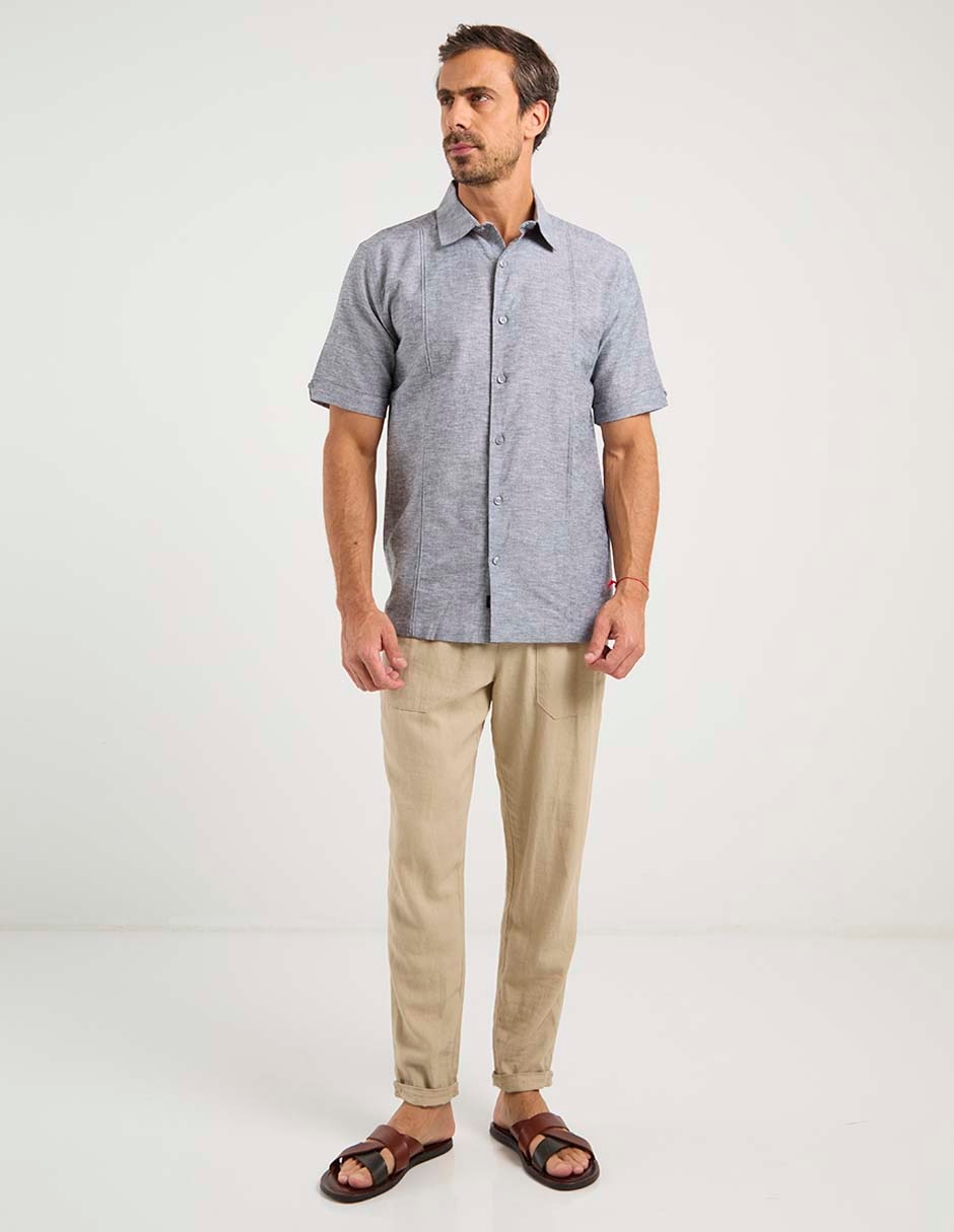 Camisa casual de algodón manga corta para hombre 2
