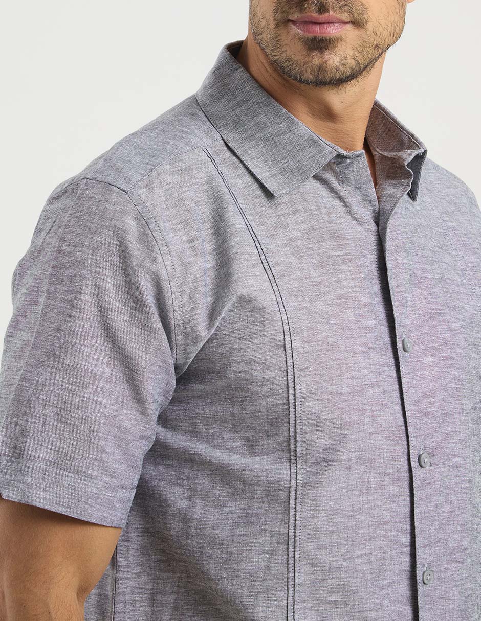 Camisa casual de algodón manga corta para hombre 4