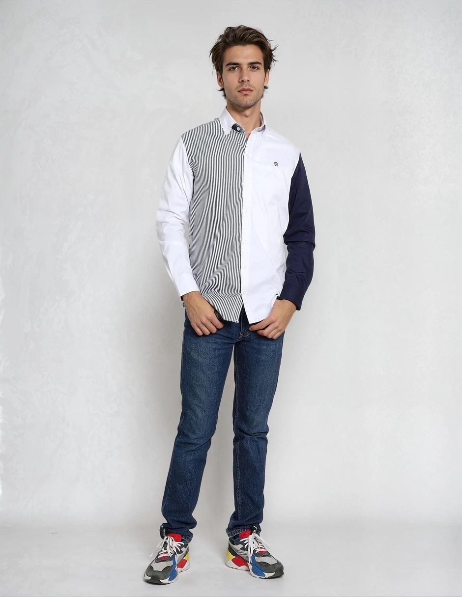 Camisa casual manga larga para hombre 2