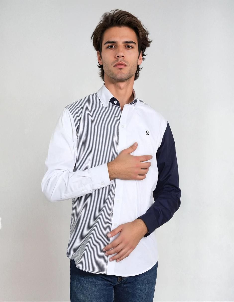 Camisa casual manga larga para hombre 3