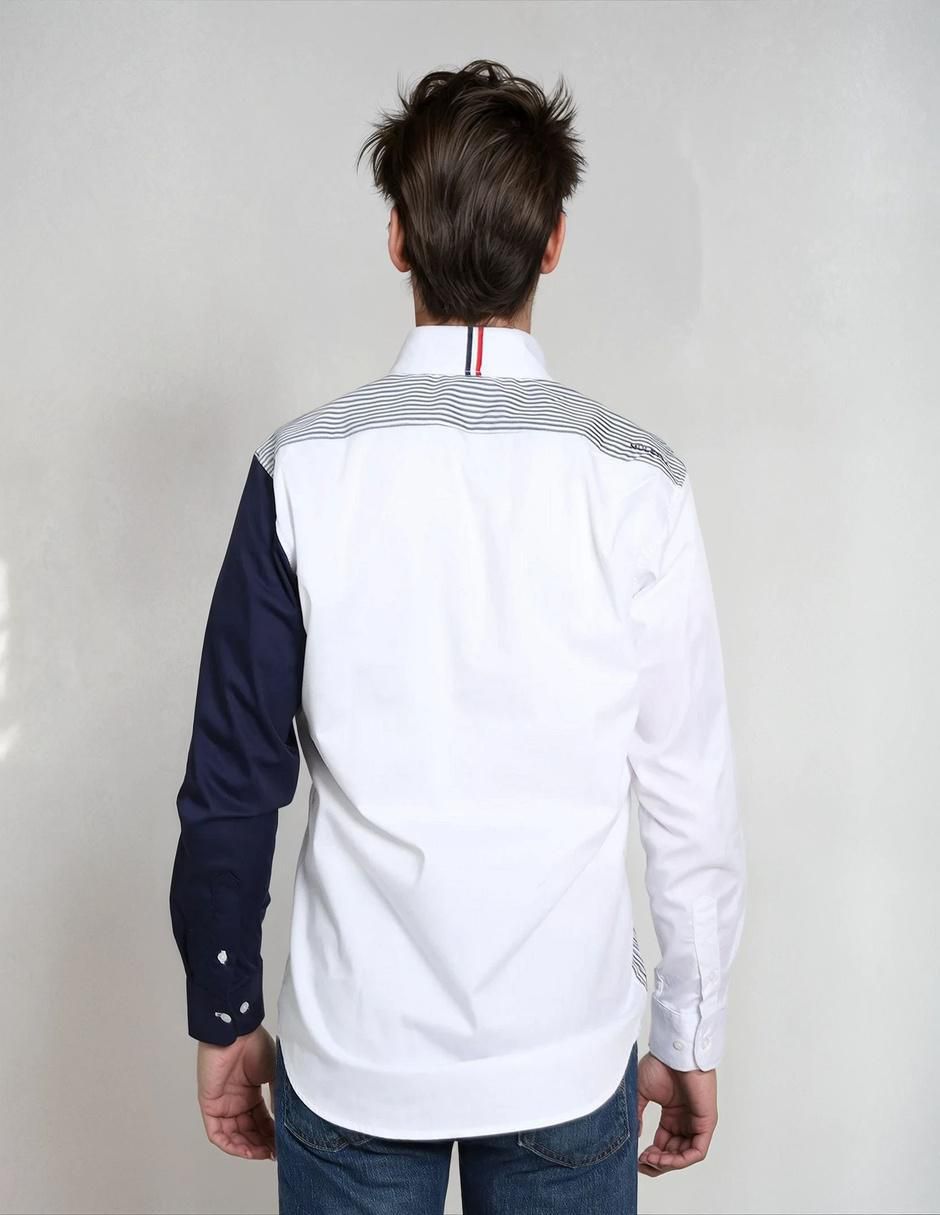 Camisa casual manga larga para hombre 4